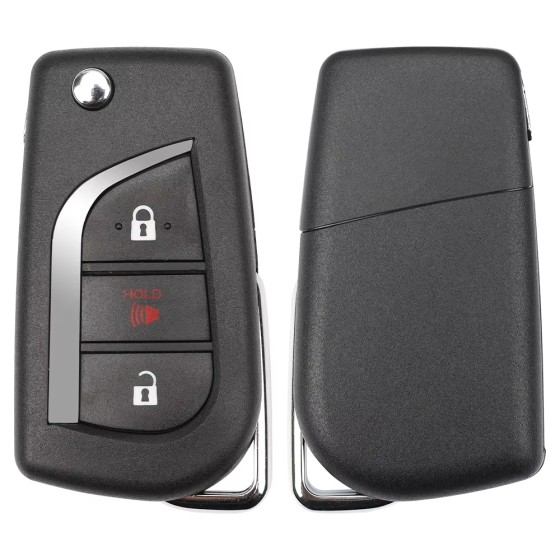 2017-2018 Toyota Corolla / 3-Button Remote Flip Key / PN: 89070-12C20 / HYQ12BFA (H Chip) (AFTERMARKET)